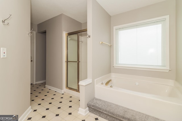 2801 Priestcliff Dr, Smyrna, GA 30080 - full bath with a garden tub and a stall shower