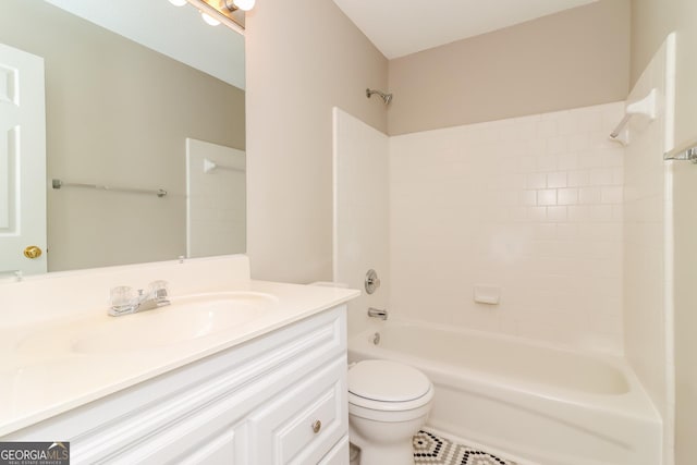 2801 Priestcliff Dr, Smyrna, GA 30080 - bathroom featuring vanity and washtub / shower combination