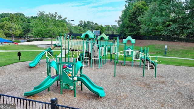 1635 Lake Heights Cir, Dacula, GA 30019 - community play area with view of wooded area