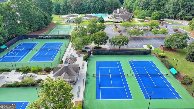 1635 Lake Heights Cir, Dacula, GA 30019 - view of tennis court