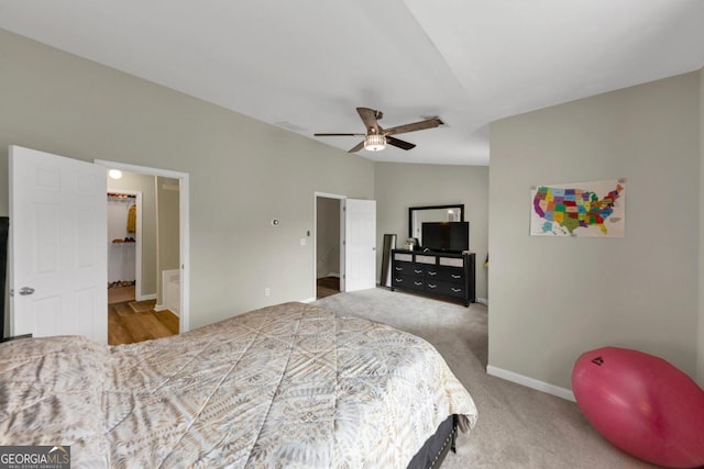 1936 Lakeshore Overlook Cir NW, Kennesaw, GA 30152 - bedroom with carpet floors and ceiling fan