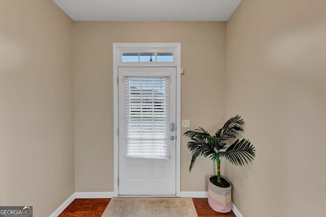1936 Lakeshore Overlook Cir NW, Kennesaw, GA 30152 - doorway with healthy amount of natural light and wood finished floors