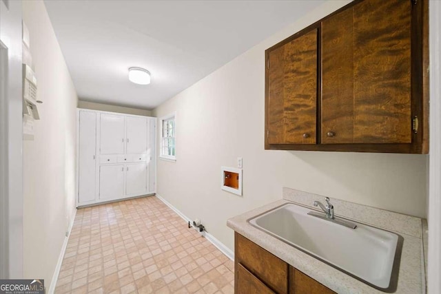 2179 Mountclaire Ct, Stone Mountain, GA 30087 - washroom with cabinet space and washer hookup