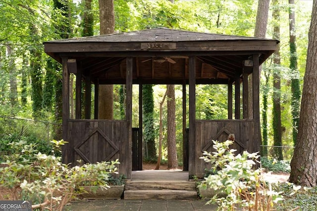 2179 Mountclaire Ct, Stone Mountain, GA 30087 - view of community featuring a gazebo and a forest view