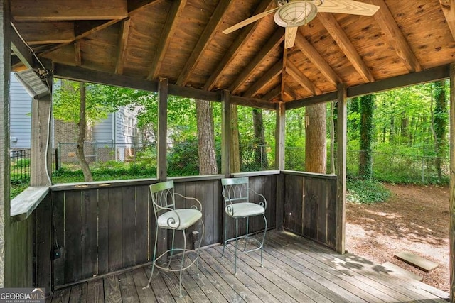 2179 Mountclaire Ct, Stone Mountain, GA 30087 - sunroom / solarium with ceiling fan and plenty of natural light