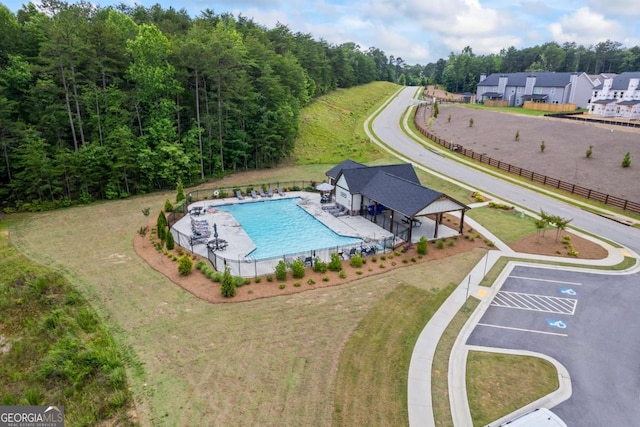 6422 Woodland Station Dr, Lula, GA 30554 - drone / aerial view of a pool