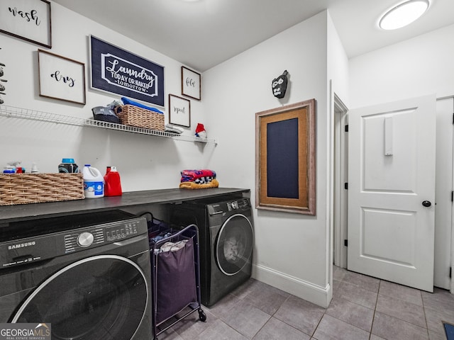 105 Crestview Dr, Jefferson, GA 30549 - washroom with separate washer and dryer and tile patterned flooring