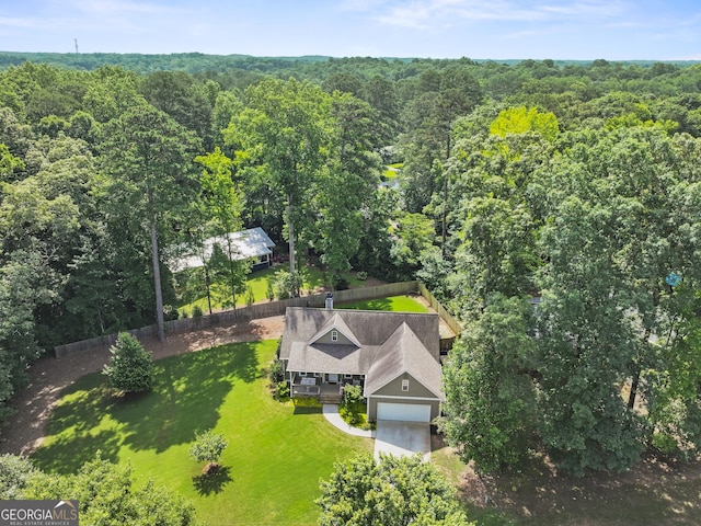105 Crestview Dr, Jefferson, GA 30549 - view from above of property with a heavily wooded area