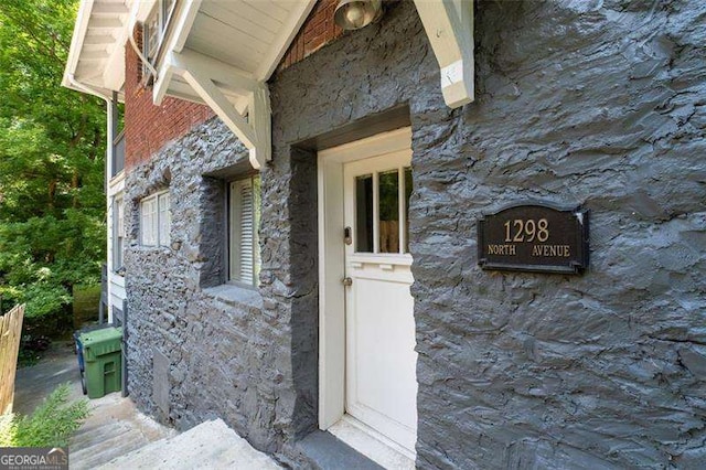 1300 N Ave NE, Atlanta, GA 30307 - entrance to property with stone siding