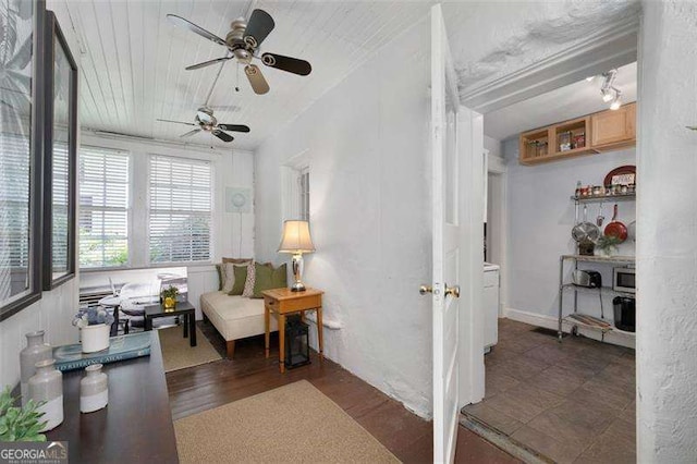 1300 N Ave NE, Atlanta, GA 30307 - living area with a ceiling fan