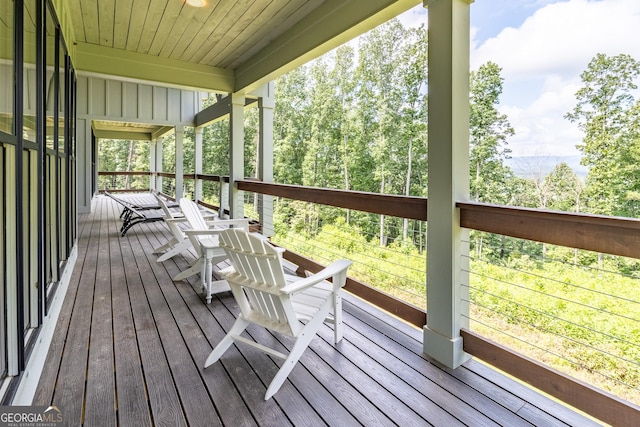 4384 Round Pond Rd, Lafayette, GA 30728 - view of wooden deck
