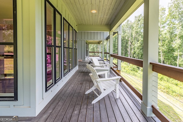4384 Round Pond Rd, Lafayette, GA 30728 - view of wooden terrace