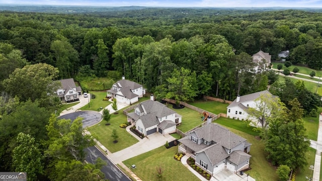 4395 Capstone Ct, Roswell, GA 30075 - aerial view of residential area featuring a forest