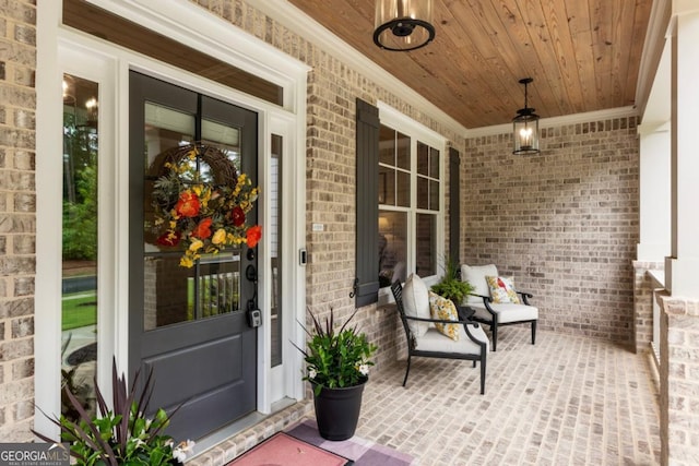 4395 Capstone Ct, Roswell, GA 30075 - view of exterior entry with covered porch and brick siding