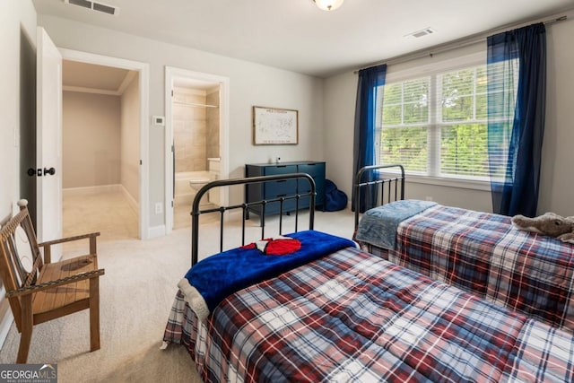 4395 Capstone Ct, Roswell, GA 30075 - carpeted bedroom with baseboards and ensuite bathroom