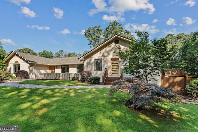 980 Casteel Rd, Powder Springs, GA 30127 - view of front of property featuring a front yard and roof with shingles