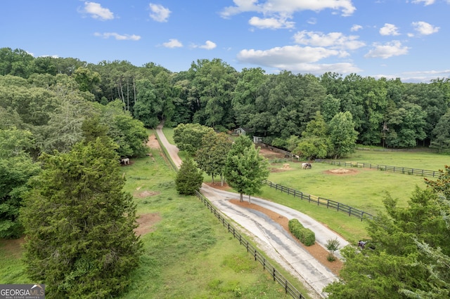 980 Casteel Rd, Powder Springs, GA 30127 - aerial view of sparsely populated area with a forest