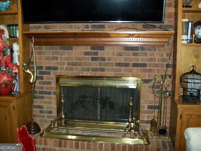 250 Tommy Aaron Dr, Gainesville, GA 30506 - detailed view of a brick fireplace