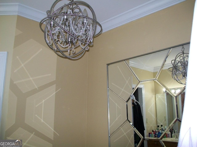 250 Tommy Aaron Dr, Gainesville, GA 30506 - detailed view of ornamental molding and a chandelier