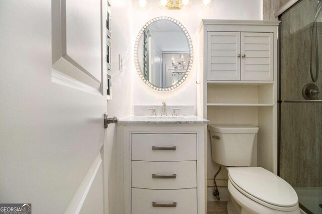 2983 Peek Rd NW, Atlanta, GA 30318 - bathroom with vanity and a shower stall