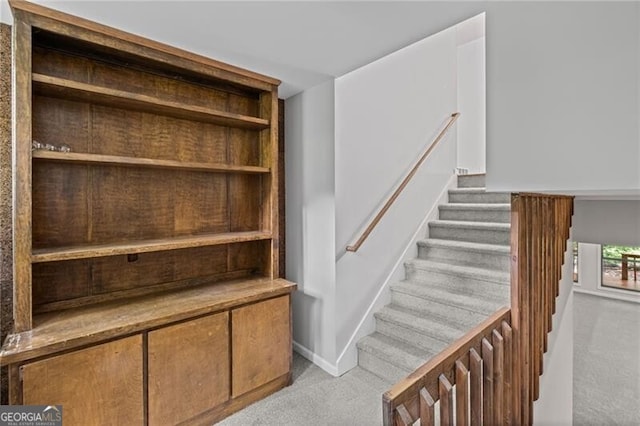 1279 Colony Pl, Marietta, GA 30068 - staircase featuring carpet and baseboards