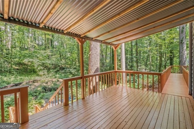 1279 Colony Pl, Marietta, GA 30068 - wooden deck with a view of trees