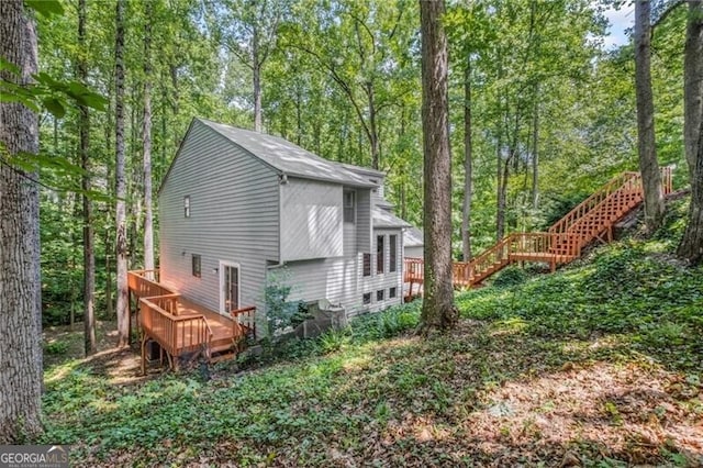 1279 Colony Pl, Marietta, GA 30068 - rear view of property with stairway and a deck