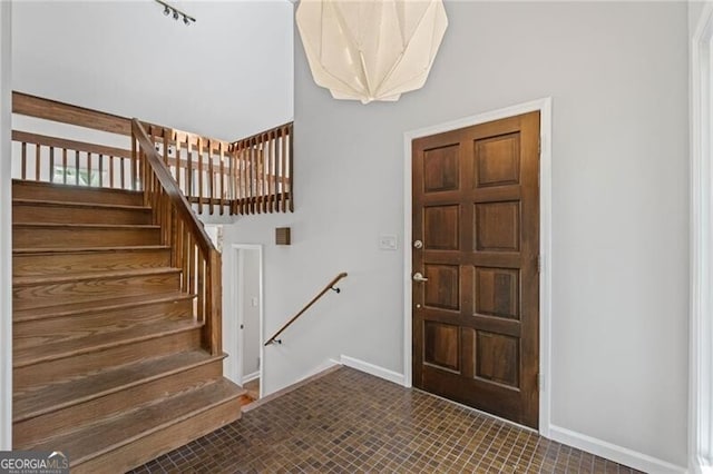1279 Colony Pl, Marietta, GA 30068 - foyer featuring stairs and a towering ceiling