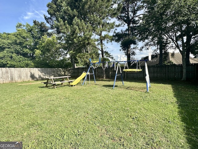 942 Amelia Dr, Byron, GA 31008 - view of jungle gym featuring a fenced backyard