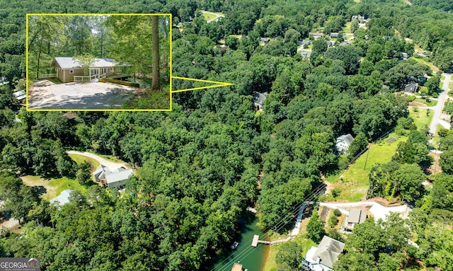 6567 Tahiti Way, Flowery Branch, GA 30542 - aerial view of property and surrounding area with property boundaries highlighted