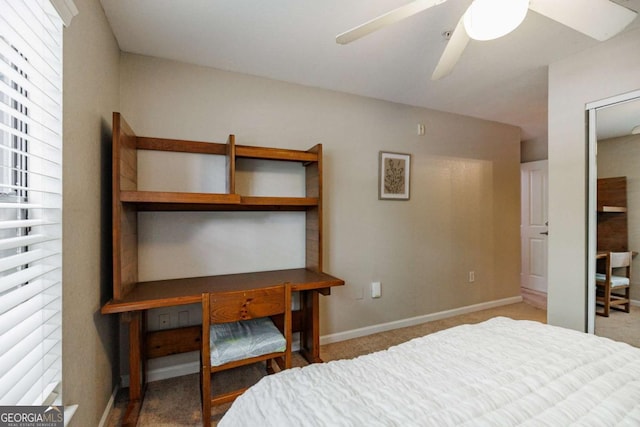 211 N Ave Unit 1317, Athens, GA 30601 - bedroom with carpet flooring and a ceiling fan