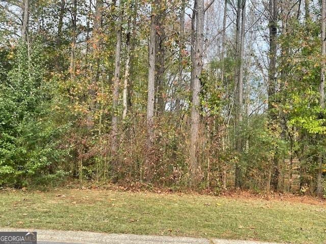 148 Powder Creek Way, Dallas, GA 30157 - view of green lawn featuring a wooded view