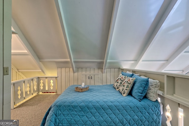 33 Berkshire Ln, Dillard, GA 30537 - carpeted bedroom featuring wood walls