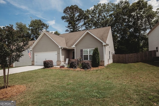 126 Savannah Way, Milner, GA 30257 - ranch-style home featuring an attached garage, concrete driveway, and a shingled roof