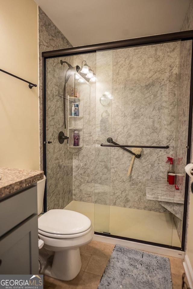 126 Savannah Way, Milner, GA 30257 - bathroom with vanity and a shower stall