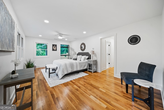 685 Pinecrest Dr, Athens, GA 30605 - bedroom featuring light wood-style floors, recessed lighting, and ceiling fan