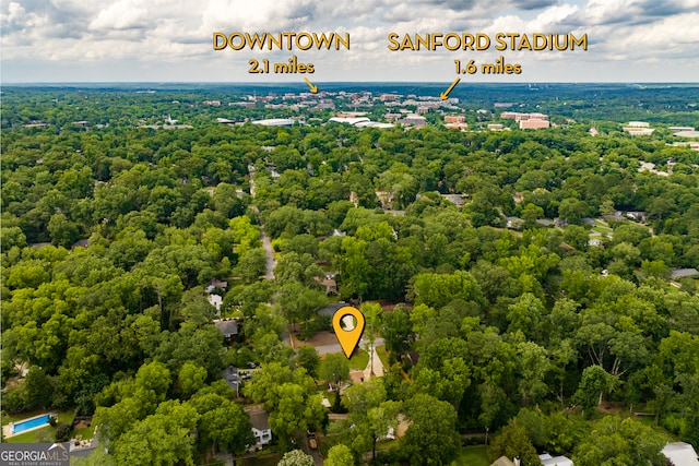685 Pinecrest Dr, Athens, GA 30605 - aerial view of a heavily wooded area