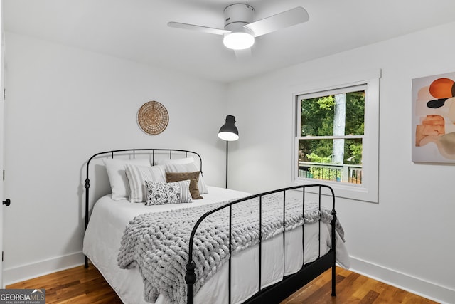 685 Pinecrest Dr, Athens, GA 30605 - bedroom featuring wood finished floors and a ceiling fan