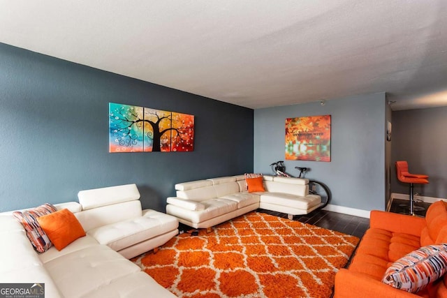 375 Ralph Mcgill Blvd NE Unit 1701, Atlanta, GA 30312 - living room featuring wood finished floors and baseboards