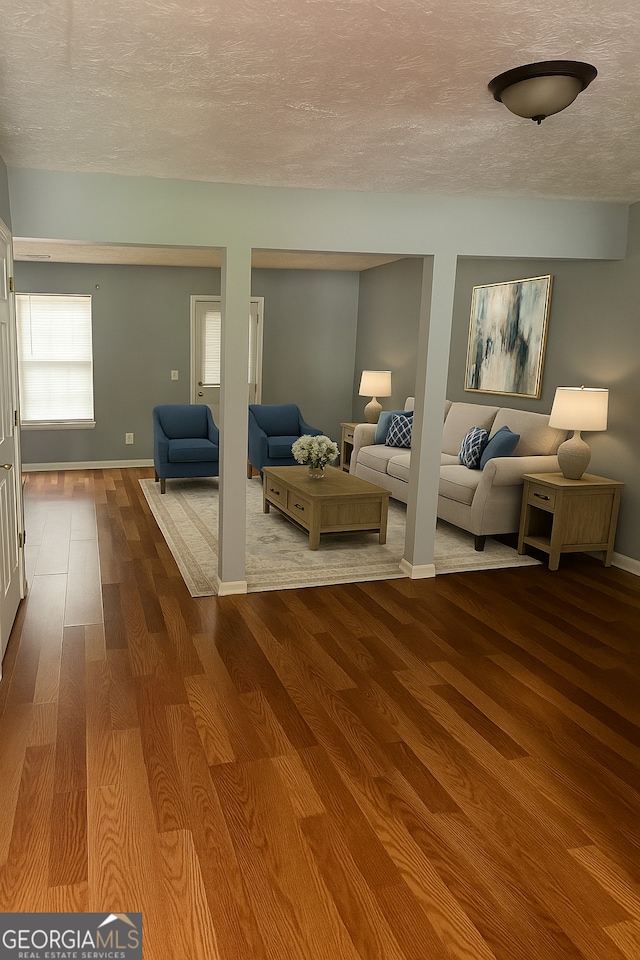 2756 Norfair Loop, Lithonia, GA 30038 - living area featuring a textured ceiling and wood finished floors