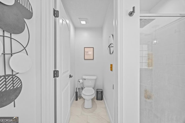 513 Cascade Ct, Hinesville, GA 31313 - bathroom featuring a shower stall and marble finish floors