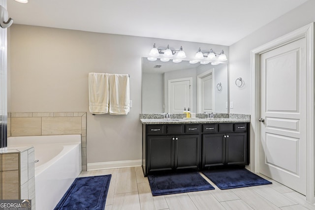 8215 Harlond Way, Suwanee, GA 30024 - full bath featuring double vanity and a garden tub