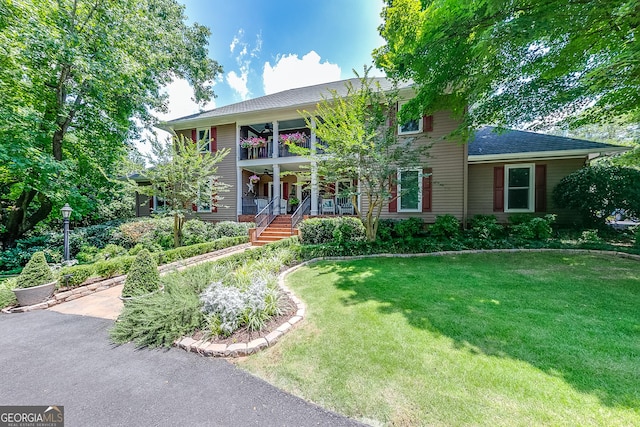6180 Old Jefferson Rd, Athens, GA 30607 - view of front of property featuring a porch, a front yard, and a shingled roof
