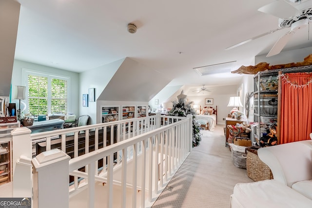 6180 Old Jefferson Rd, Athens, GA 30607 - carpeted home office featuring a ceiling fan