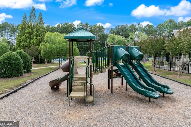1626 Waterchase Dr, Dacula, GA 30019 - community jungle gym with view of scattered trees