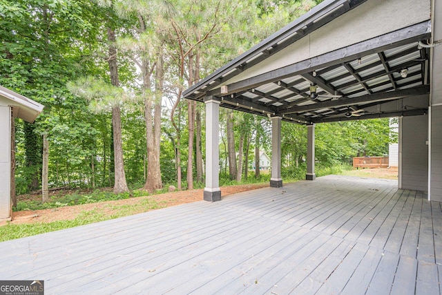 4959 Abbotts Glen Trl NW, Acworth, GA 30101 - wooden deck featuring a carport