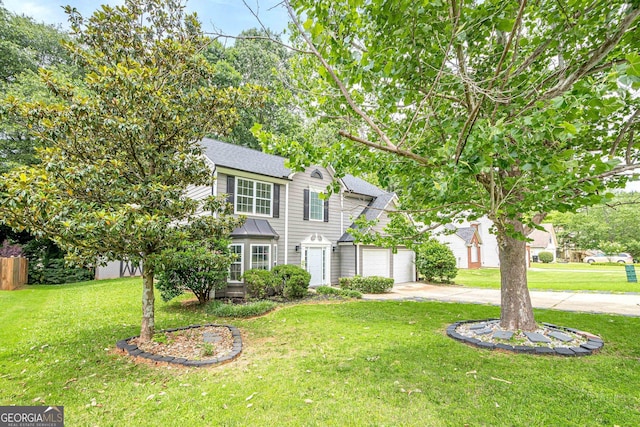 4959 Abbotts Glen Trl NW, Acworth, GA 30101 - view of front of house with driveway, a garage, and a shingled roof
