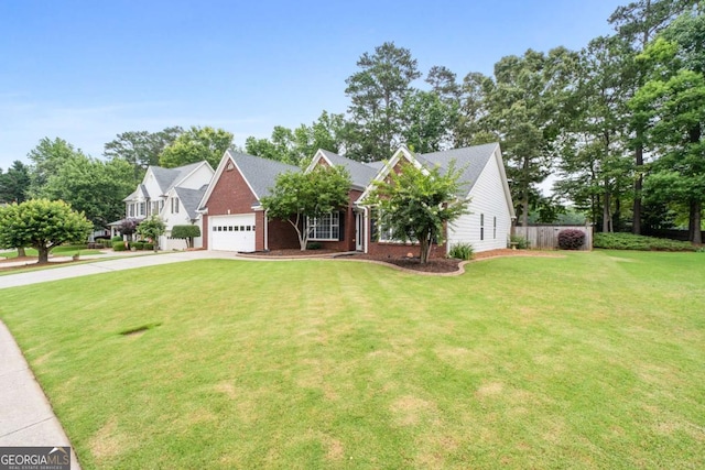 192 Sandhurst Ct, Suwanee, GA 30024 - view of front of property with driveway, a garage, and brick siding