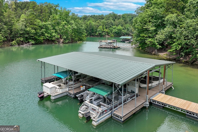 6590 Lights Ferry Rd, Flowery Branch, GA 30542 - dock area featuring a water view and boat lift