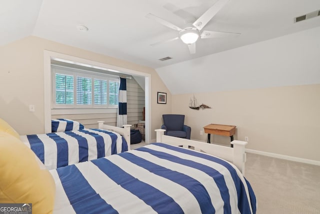 1320 Dogwood Drive 1320Dogwood Drive, Greensboro, GA 30642 - carpeted bedroom with lofted ceiling and a ceiling fan